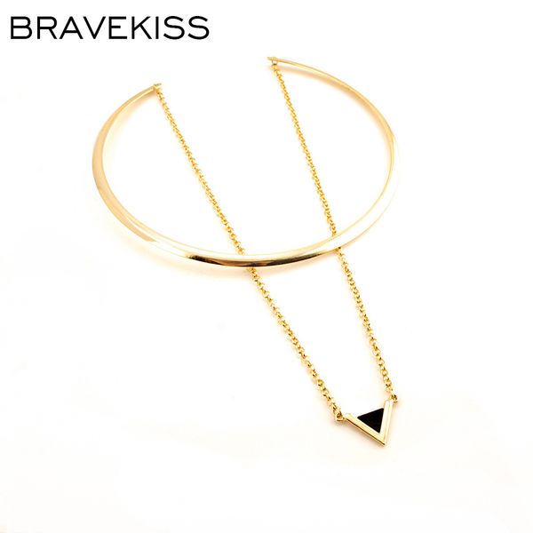 

bravekiss retro multi-layer necklace alloy triangle pendant collar necklaces fashion jewelry for women daily 2018 new bpn1273, Silver