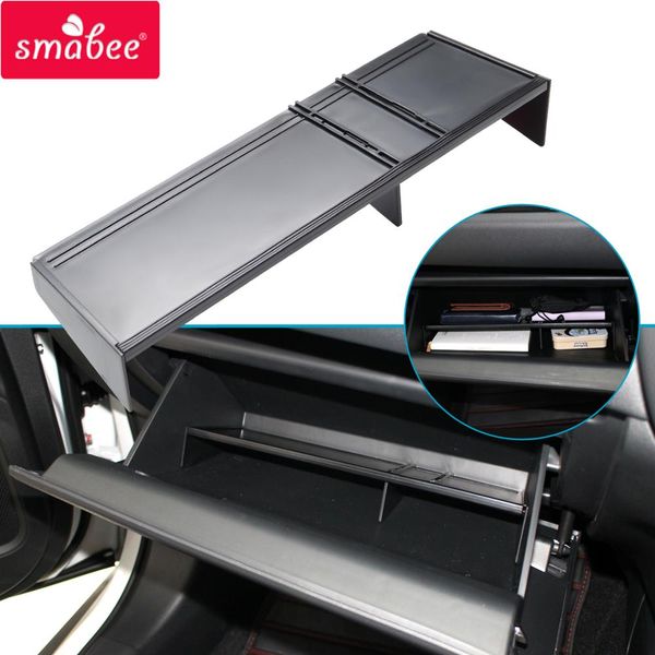 

smabee car glove box interval storage for mitsubishi outlander 2013 ~ 2019 accessories console tidying central storage box