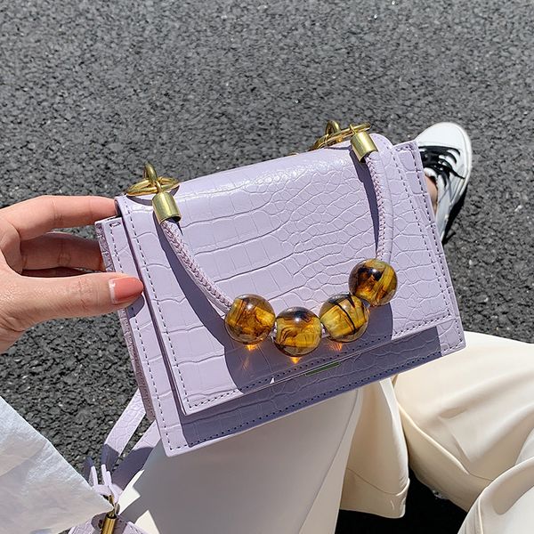 

crocodile pattern square tote bag 2020 fashion new high-quality pu leather women's designer handbag small shoulder messenger bag