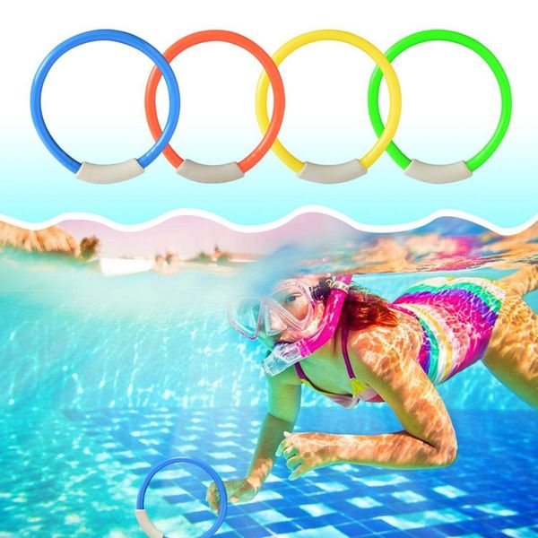 

colorful diving rings learning toy children pack of (4pcs) multicolor swimming training accessory