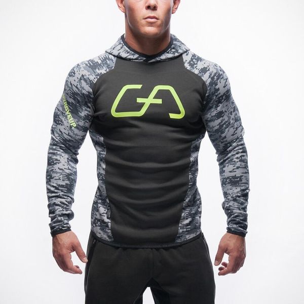 

2017 gyms aesthetice hoodies hombre coat bodyuilding and fitness hoodies sweatshirts muscle men's sportswear, Black
