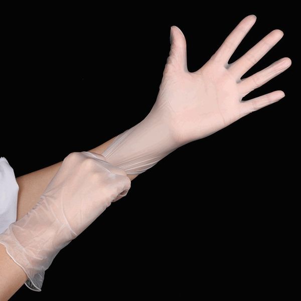 Горячие одноразовые перчатки ПВХ перчатки коробка пластиковая утолщенная прозрачная 4 размер одноразовые перчатки чистка чистка перчатки T2I5808-1
