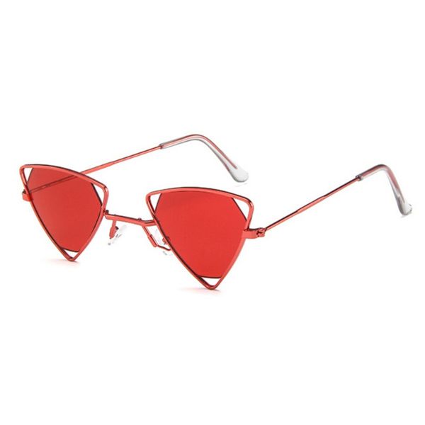 

2019 new vintage punk triangle sunglasses women men metal frame fashion personality sun glasses retro women eyewear uv400, White;black