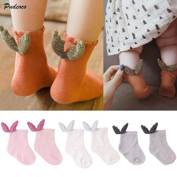 

cute 0-2years baby boy girl angel non slip indoor slippers socks 2020 new combed cotton wings baby socks 4 colors, Pink;yellow