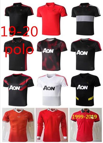 

2019 manchester polo bouguba alexis short sleeved football training shirt polo 19/20 lukaku short sleeve size s-2xl, Black