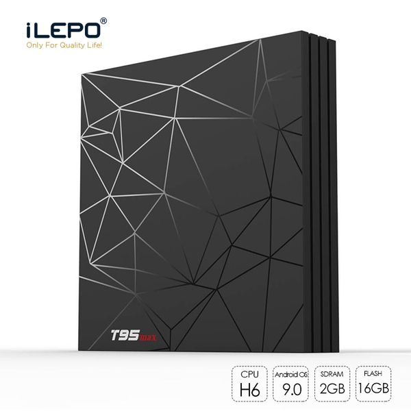 

t95 max android 9.0 tv box allwinner h6 2gb ram 16gb rom 2.4ghz wifi 6k usb3.0 set box