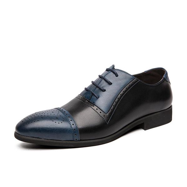 

2020 new style mens shoes brock carved business shoes mens large size brock carved all-match mens shoes cross-border, Black