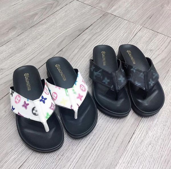

vv womens sandals designer shoes louÃ¬s vuÃ¬ttÃµn luxury slide summer fashion wide flat slippery sandals slipper flip flop, Black
