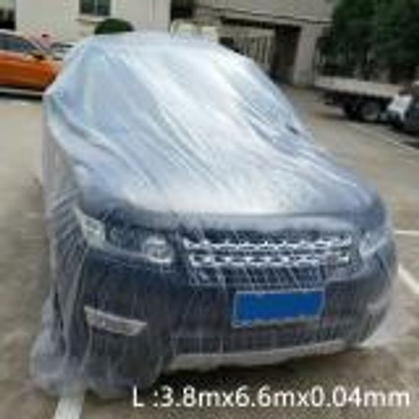 

seamless portable disposable use dustproof waterproof rainproof exterior protection car cover universal sun shade transparent