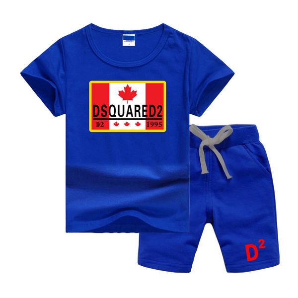 

dsq2logo кленовый лист классика роскошный дизайнер детские футболки брюки два-шт 2-7 лет детский костюм мода дети 2 шт. хлопок комплекты оде, White
