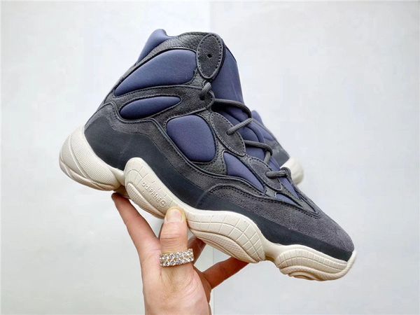 

released authentic originals 500 high slate 3m reflective black white kanye west fw4968 running shoes men women sport sneakers with box