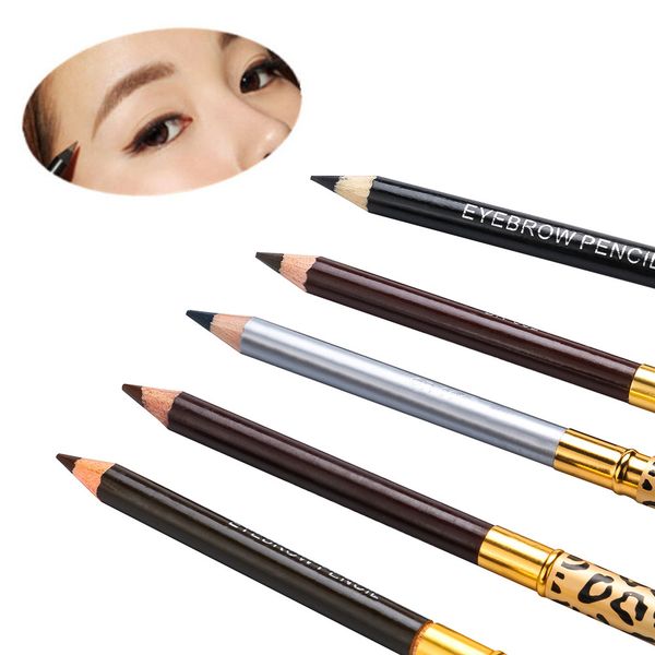 

1 pc waterproof eye brow black brown eyebrow pen pencil with brush makeup cosmetic eyebrow pen pencil hipping 15p1016