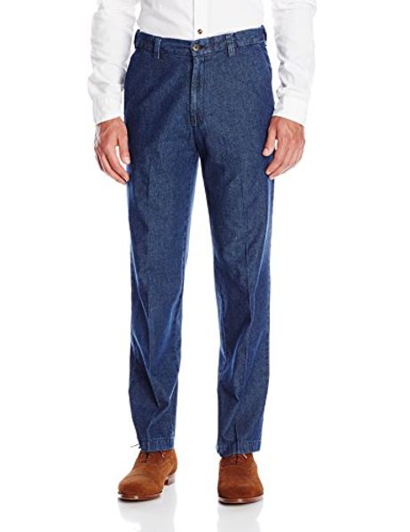 

haggar мужская средняя рабочая труба из джинсовой ткани без железа, Blue