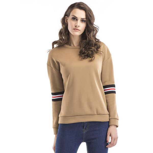 

women's leisure casual fashion letter embroidery long sleeve thick velvet sweater blouse, White