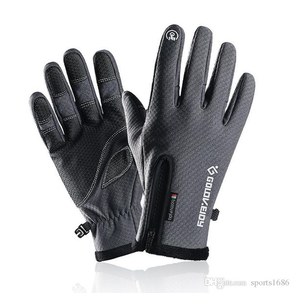 

golovejoy winter gloves full finger long fleece thermal warm touch screen cycling rockbros work premium gym women bike gloves motorcycle 78, Black