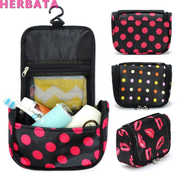 

necessary dot cosmetic bag lady travel organizer accessory toiletry zipper 2018 makeup portable beauty pouch yc-1078