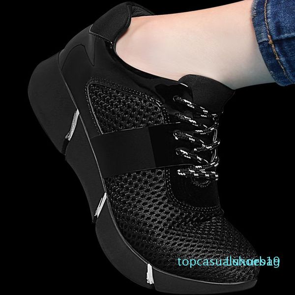 

brand guciheaven fashion flower summer women's casual011 shoes women flats breathable mesh height increasing girls light soft shoe t19, Black