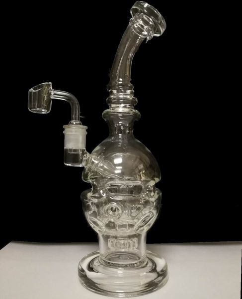 mothers-ship glass seed of life perc Fabber egg bong rig cranio bong in vetro riciclatore tubi dell'acqua in vetro piattaforme petrolifere dab rig 14mm femmina