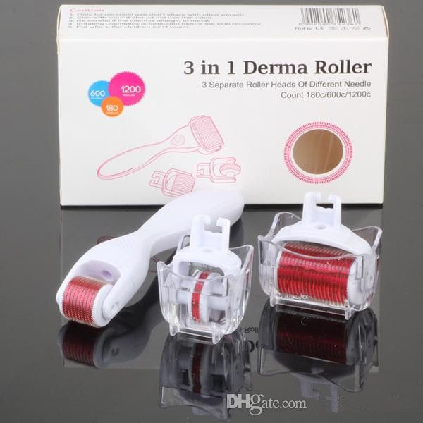 

micro derma roller facial skincare dermatology therapy system for acne scars, wrinkles, blemish and blackheads 3 in 1 dermaroller kits