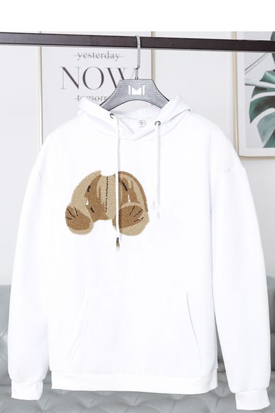 

men's hoodie hip hop palm angel long sleeve hooded sweatshirt men and women letter print hoodie size s-xl, Black