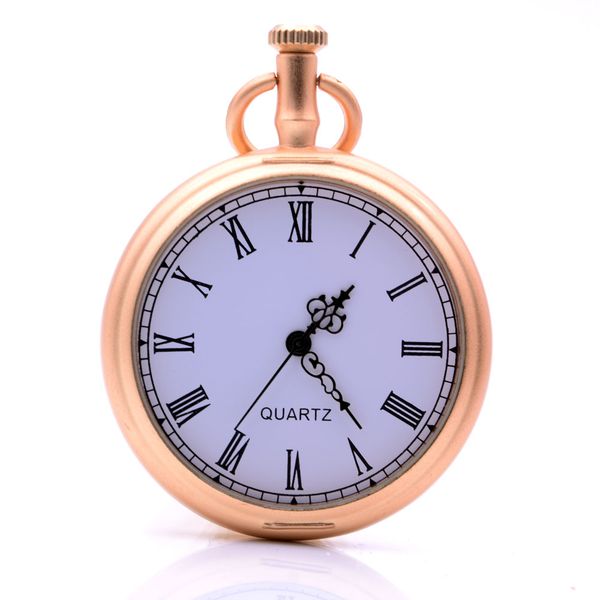 

новая мода золотой корпус римские цифры циферблат кварцевые карманные часы аналоговые ожерелье цепь мужская женская цепь подарок relogio, Slivery;golden