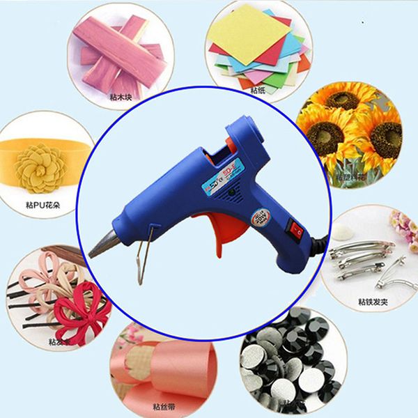 

professional electric heating melt glue gun 20w 50pcs glue sticks adhesive