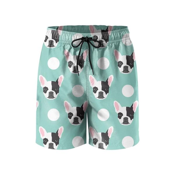 

men's swimming trunks french puppy cattle cute puppies dog pattern exercise beach board shorts cat bear tiger cheetah paw footprint