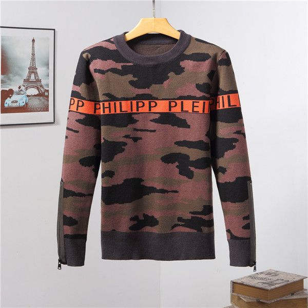 

2019 latest designer autumn and winter men's sweater classic fashion pullover men's brand round neck clothing m-3xl, Black