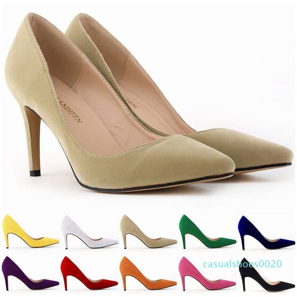 

women shoes red bottoms high heels pointed toe red sole women wedding dress shoes us 4-11 qa20, Black