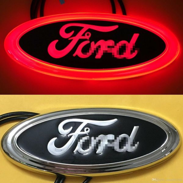 4D LED-Auto-Heck-Logo-Licht-Abzeichen-Lampen-Emblem-Aufkleber für Ford-Logo-Dekoration3029