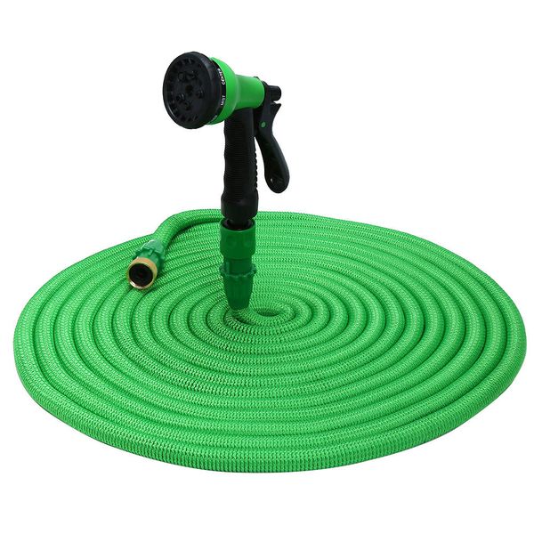 

british thread 25ft-100ft expandable garden hose magic flexible irrigation watering pipe with 8 modes spray gun tube hose