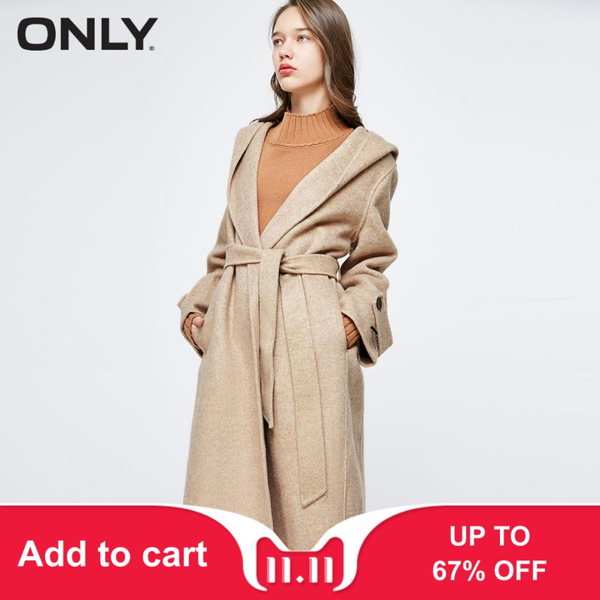 

only women's autumn double-faced woolen coat | 11846u504, Black;brown