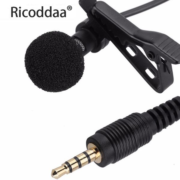 

mobile microphone tie clip-on collar phone lavalier microphone mic for ios android cell phone laptablet recording