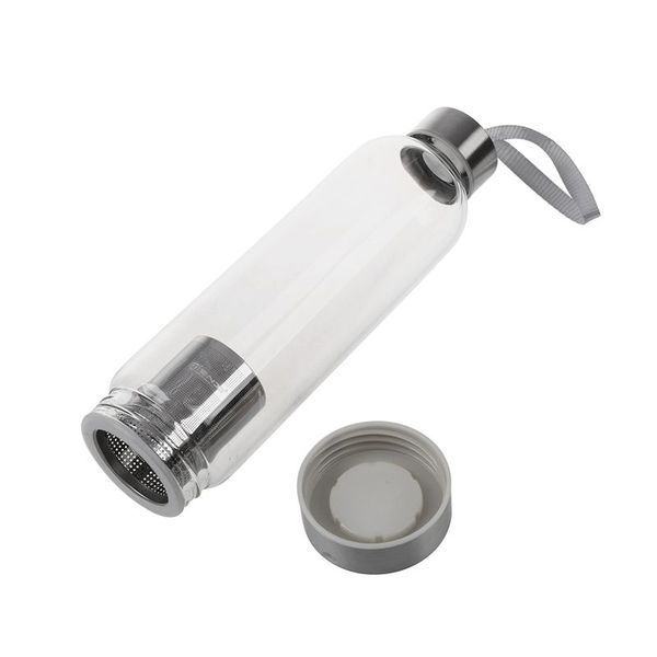 

стекло спорт бутылки воды с фильтром чай infuser защитный мешок 550ml