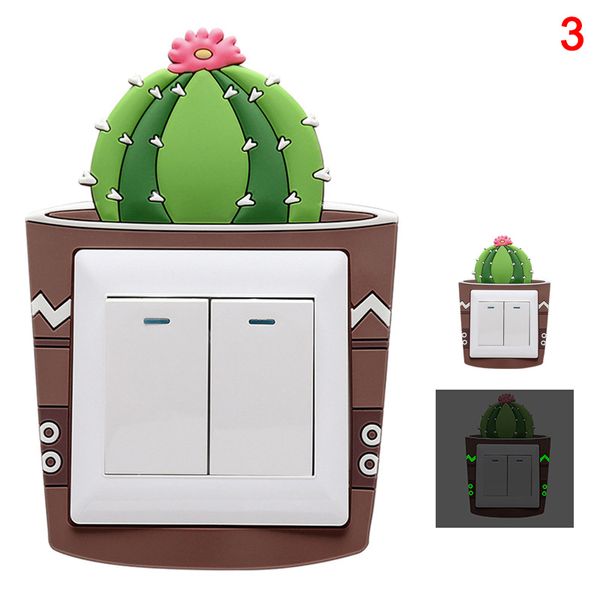 

wall switch stickers 3d cartoon plants style light switch decal home wall decor j2y