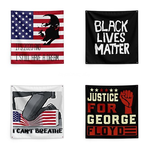

its 2020 and i have a dream george floyd printing tapestry black lives matter household wall banner 150*150cm #qa18901