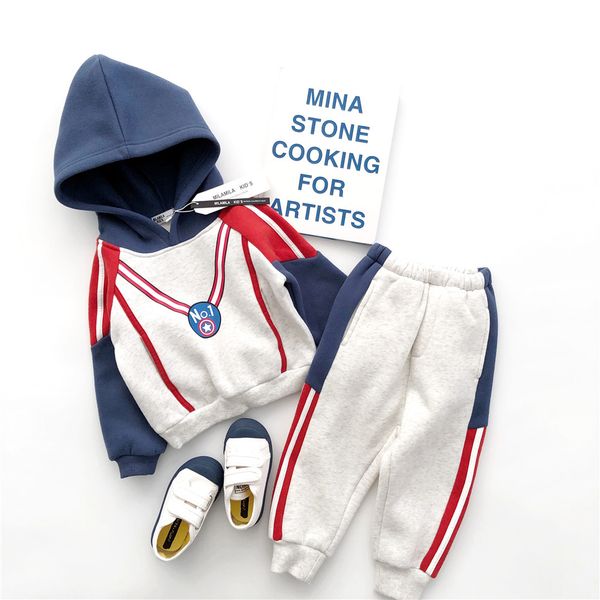 

tonytaobaby осенняя и зимняя одежда новый стиль повседневный костюм для мальчиков и девочек малыш мальчик одежда t200414, White