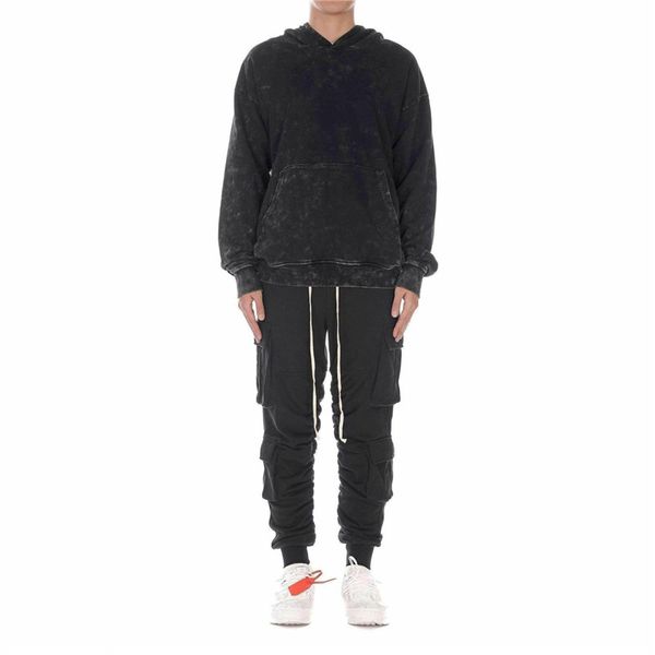 

mens конструктора твердая спортивные брюки мода hip pop сыпучие mans pants casual середины талии одежды с карманом, Black