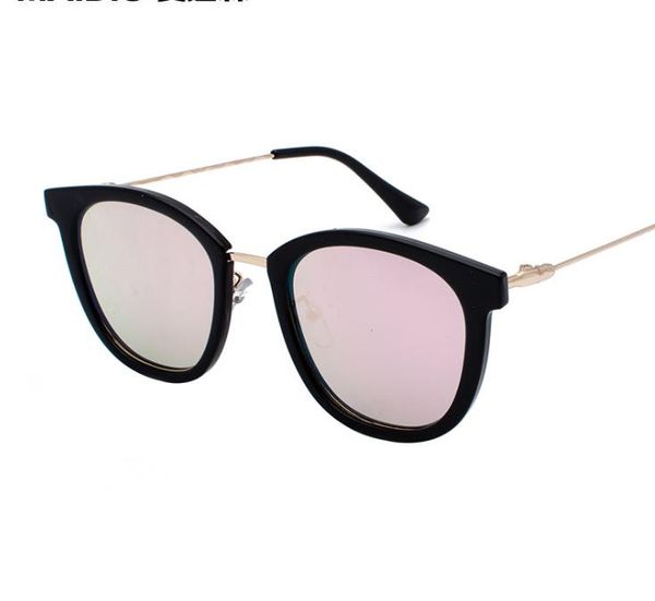 

new trend fashion sunglasses big frame ocean piece sunglasses metal classic beach glasses, White;black
