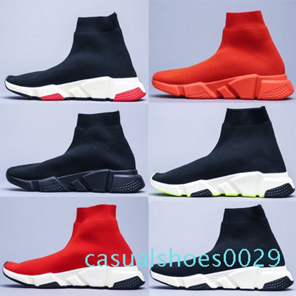 

лучший мужское designershoes париж известных дизайнерские кроссовки с белой текстурой единственного дизайнером верхнего качества носок speed, Black