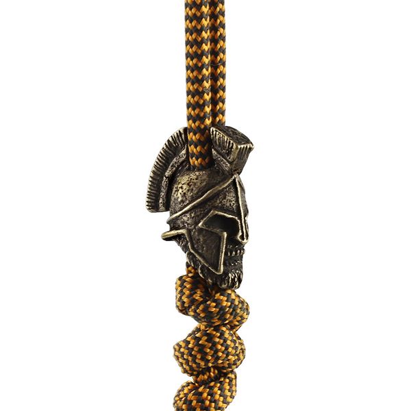 

1pcs copper diy warriors knife beads rope pendant vintage brass paracord beads
