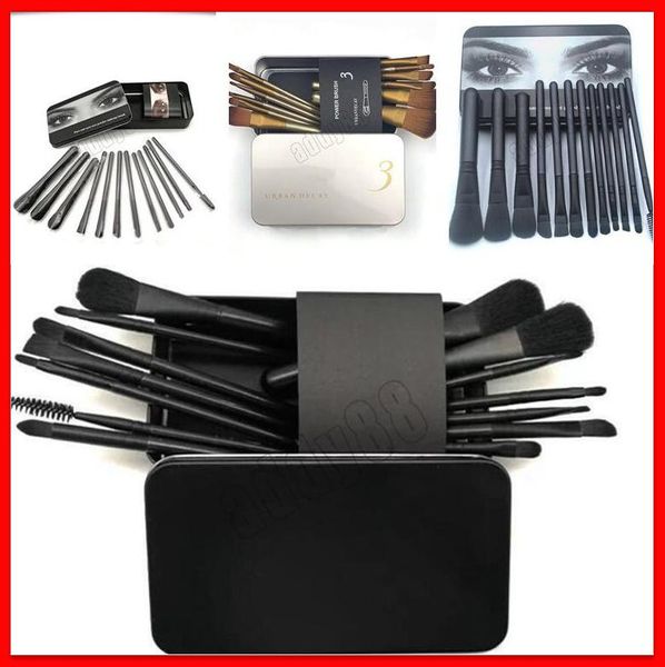 Sıcak 12pcs/set makyaj fırçası set yüzü krem ​​gücü temel fırçaları çok amaçlı güzellik kozmetik alet fırçaları kutu 12pcs/set 3 tür