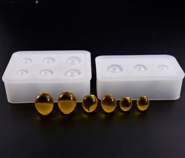 

new transparent silicone mould resin decorative craft diy 6 sizes egg ball shape type epoxy resin molds for jewelry