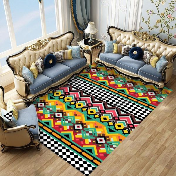 

3d print bohemia non-slip polyester floor carpet fashion bedroom livingroom kitchen floor mats multi size soft rug home decor
