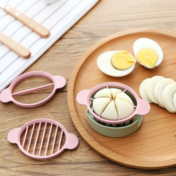 

3 in 1 wheat straw egg cutter t multifunctional food split device egg slicer tool