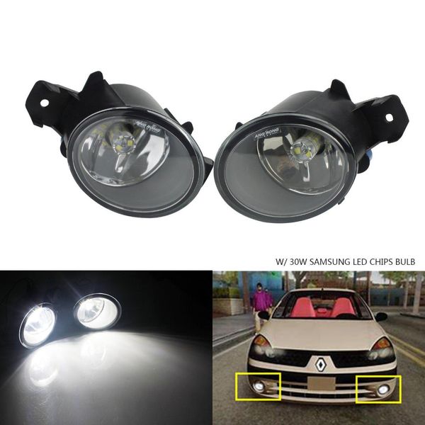 

angrong 2x for clio espace laguna master updated 30w led front bumper fog light lamp