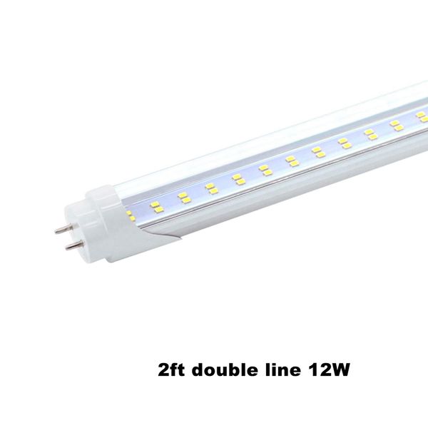 FEDEX SHIP LED T8 Tube 2ft 3ft 4FT 22W 25W 36W bianco freddo bianco naturale bianco caldo Tubi led a doppia fila