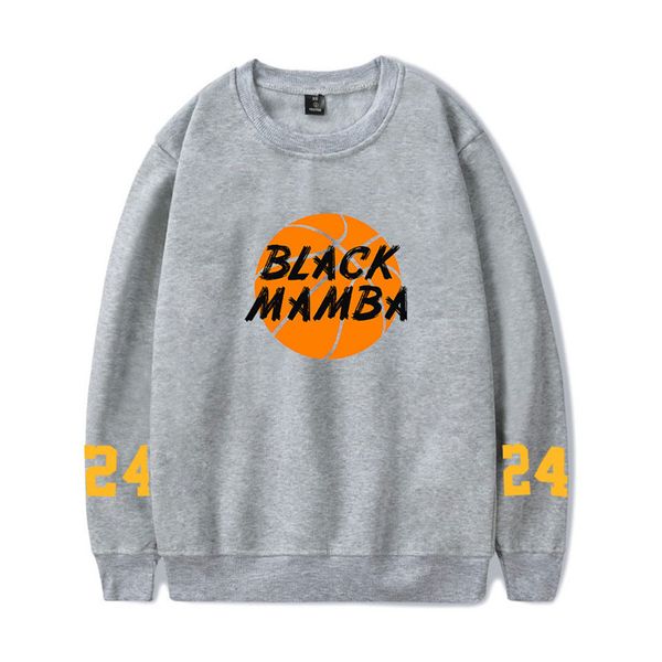

mamba spirit mens designer hoodies casual basketball celebrite memorial hoodies 3d letter printed long sleeve crew neck pullover, Black