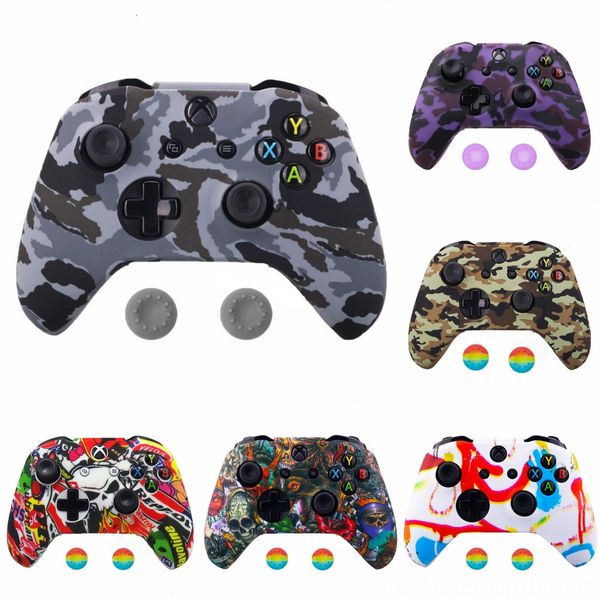 

4sjod camouflage camo silicone protective skin case protector cover sleeve for s one x xbox controller rubber