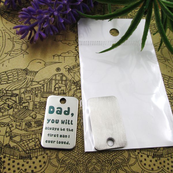 

40pcs--"dad you will always be the first man i ever loved"stainless steel charms more style for choosing diy charms pendants for n, Bronze;silver